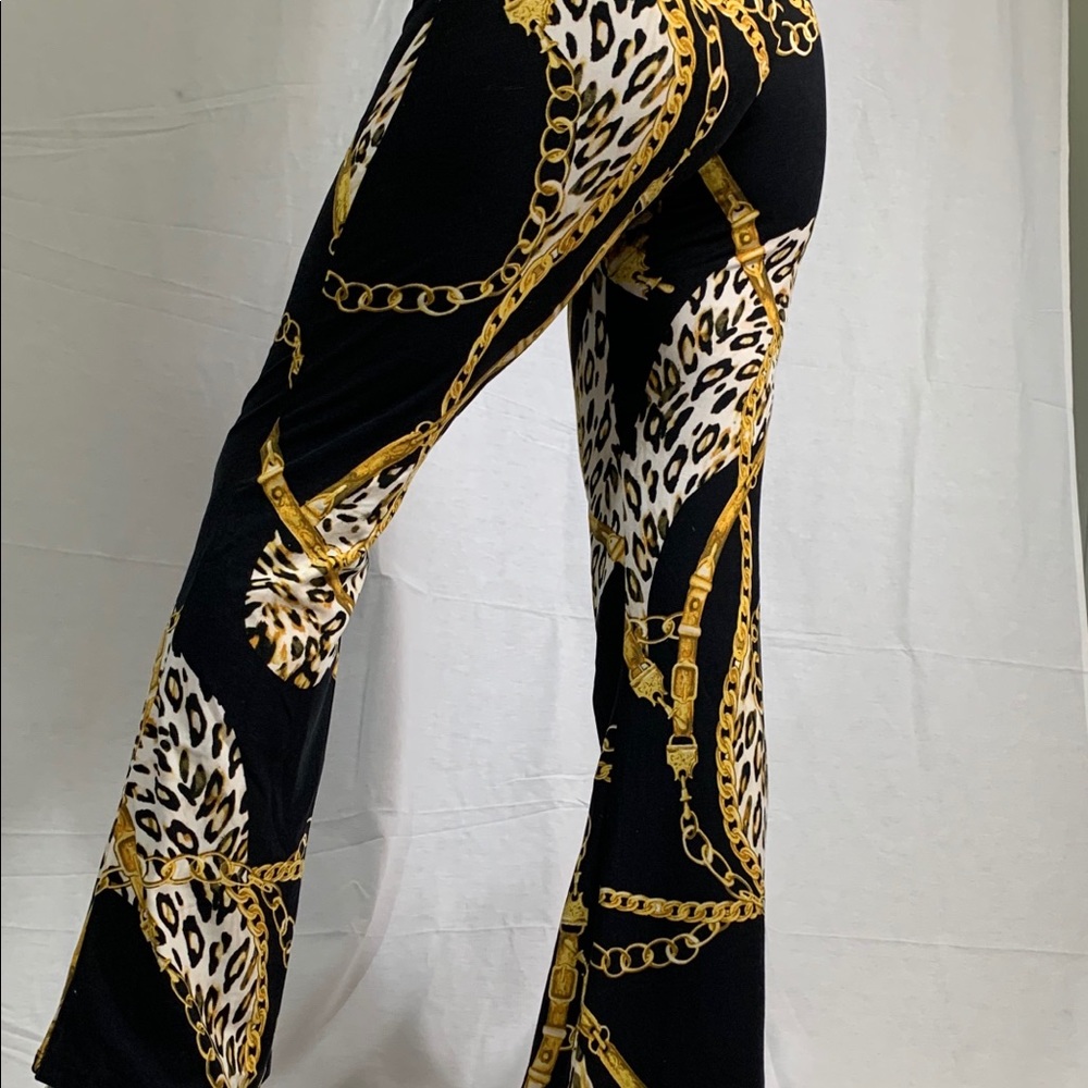 Knit flare pants